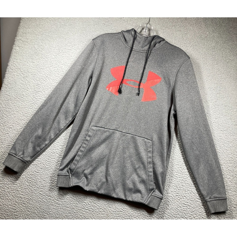 Under Armor Hoodie Adult Small Gray Coldgear Casual Athleisure Pullover Sweater